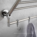 Bathroom stainless steel Towel Rack, Wall Mounted single Towel Holder Polished with 5 Hooks